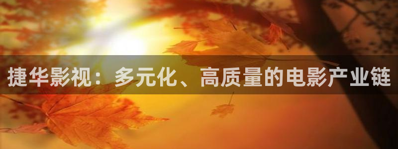 全能影院：捷华影视：多元化、高质量的电影产业链